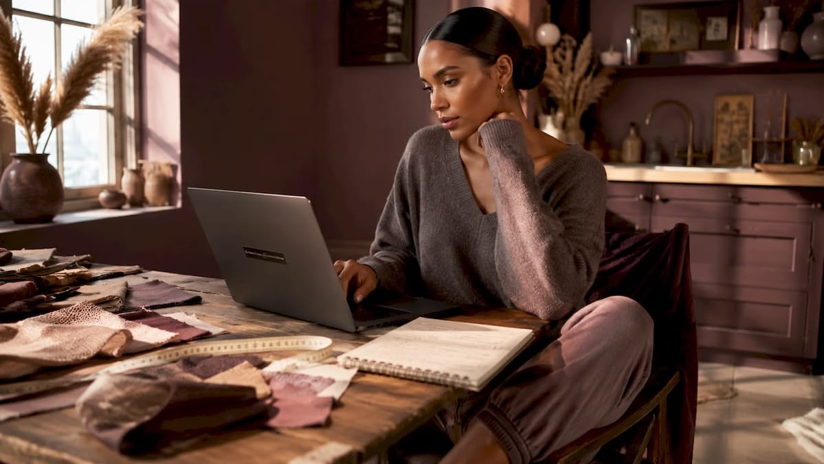 A futuristic office setting where human employees collaborate seamlessly with holographic AI virtual assistants managing various tasks on screens, symbolizing business transformation by 2026.